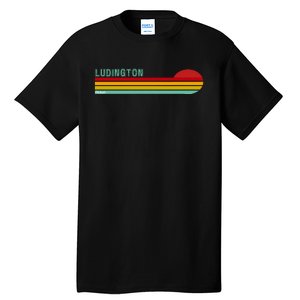 Ludington Michigan Retro Tall T-Shirt