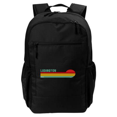 Ludington Michigan Retro Backpack