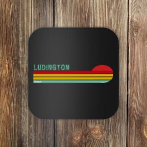 Ludington Michigan Retro Coaster