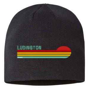 Ludington Michigan Retro Sustainable Beanie