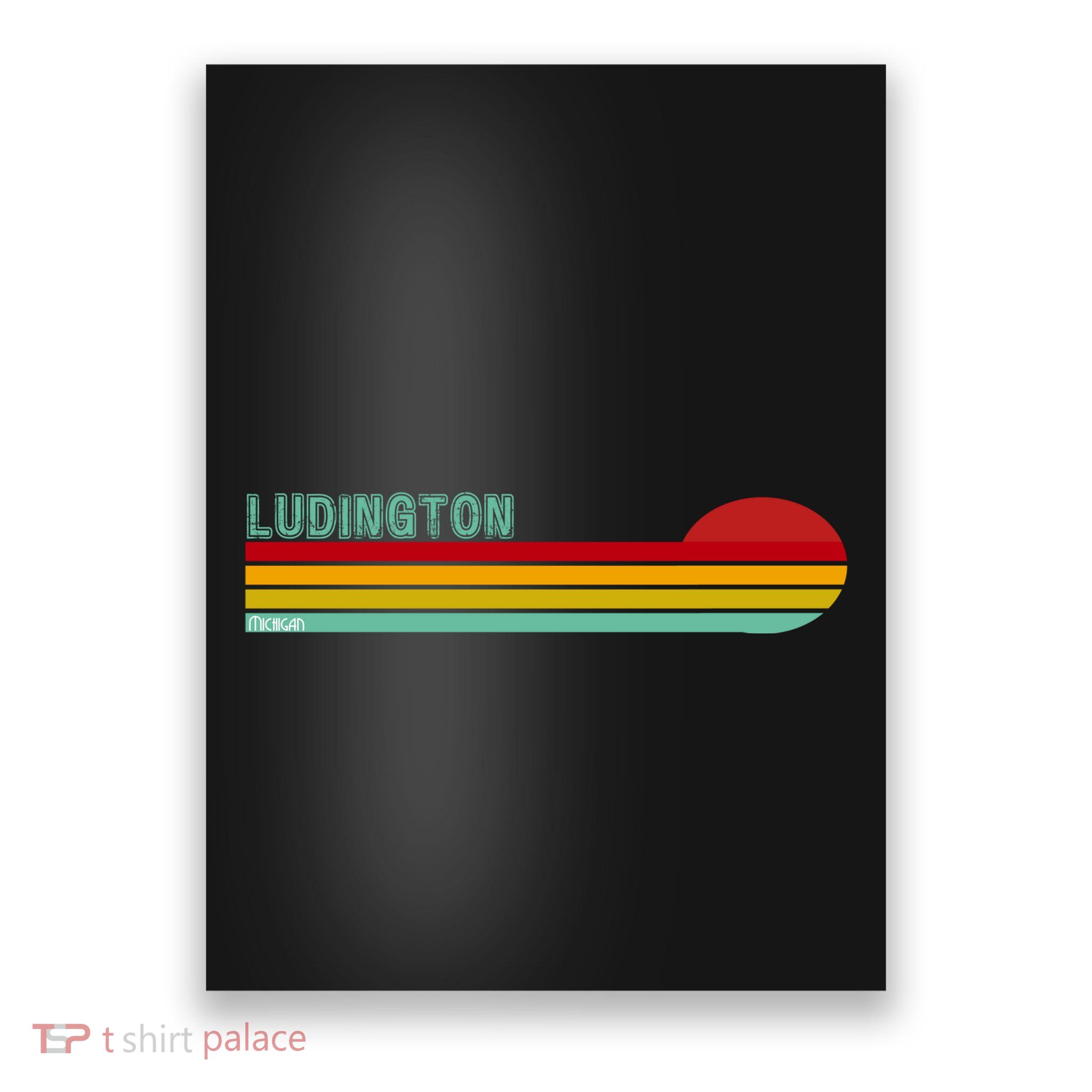 Ludington Michigan Retro Poster