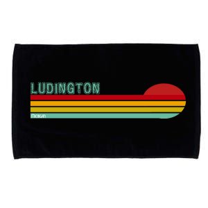 Ludington Michigan Retro Microfiber Hand Towel