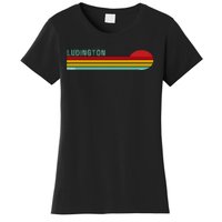 Ludington Michigan Retro Women's T-Shirt