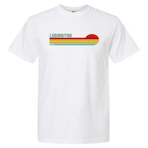 Ludington Michigan Retro Garment-Dyed Heavyweight T-Shirt