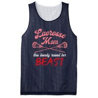 Lacrosse Mom Raised Her Beast Funny Mothers Day Daughter Son Mesh Reversible Basketball Jersey Tank