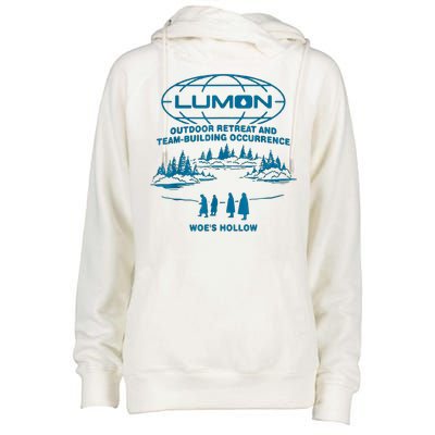 Lumon Macrodata Refinement Womens Funnel Neck Pullover Hood