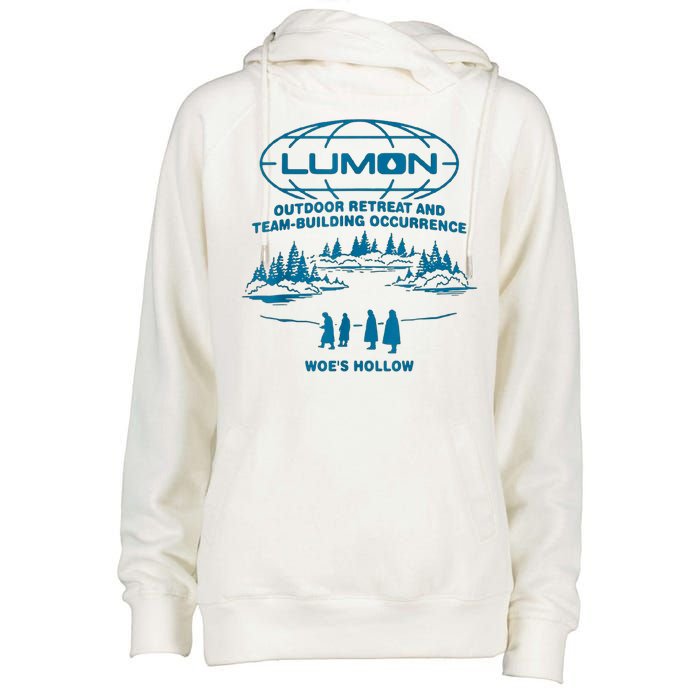 Lumon Macrodata Refinement Womens Funnel Neck Pullover Hood