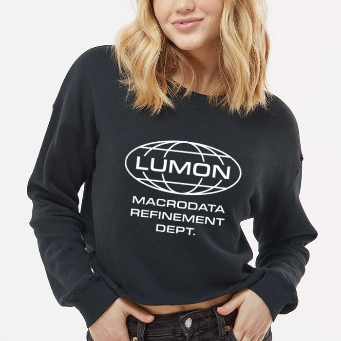 LUMON Macrodata Refinement Department Cropped Pullover Crew