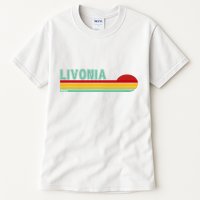 Livonia Michigan Retro Sunset Logo Tall T-Shirt