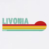 Livonia Michigan Retro Sunset Logo Tall T-Shirt