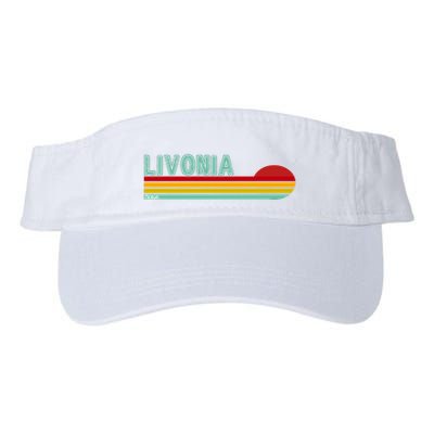 Livonia Michigan Retro Sunset Logo Visor