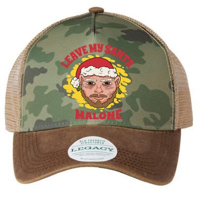 Leave My Santa Malone Funny Christmas Legacy Tie Dye Trucker Hat