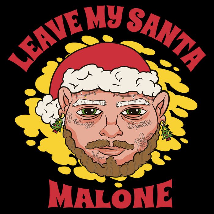 Leave My Santa Malone Funny Christmas Cooling Performance Crew T-Shirt