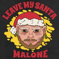Leave My Santa Malone Funny Christmas Adult Drive Performance Visor
