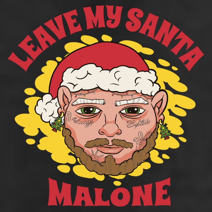 Leave My Santa Malone Funny Christmas Adult Drive Performance Visor