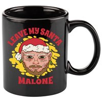 Leave My Santa Malone Funny Christmas 11oz C Handle Ceramic Mug