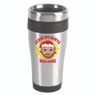 Leave My Santa Malone Funny Christmas 16oz Travel Tumbler