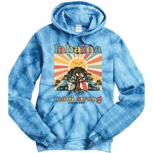 Lahaina Maui Strong Fundraiser Maui Fire Lahaina Banyan Tree Maui Tie Dye Hoodie