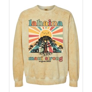 Lahaina Maui Strong Fundraiser Maui Fire Lahaina Banyan Tree Maui Colorblast Crewneck Sweatshirt