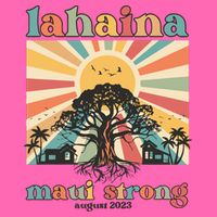 Lahaina Maui Strong Fundraiser Maui Fire Lahaina Banyan Tree Maui Stripe Pom Pom Beanie