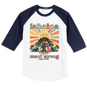 Lahaina Maui Strong Fundraiser Maui Fire Lahaina Banyan Tree Maui Baseball Sleeve Shirt