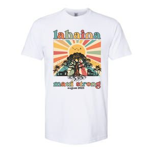 Lahaina Maui Strong Fundraiser Maui Fire Lahaina Banyan Tree Maui Softstyle CVC T-Shirt