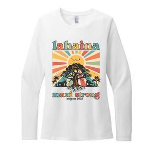 Lahaina Maui Strong Fundraiser Maui Fire Lahaina Banyan Tree Maui Womens CVC Long Sleeve Shirt