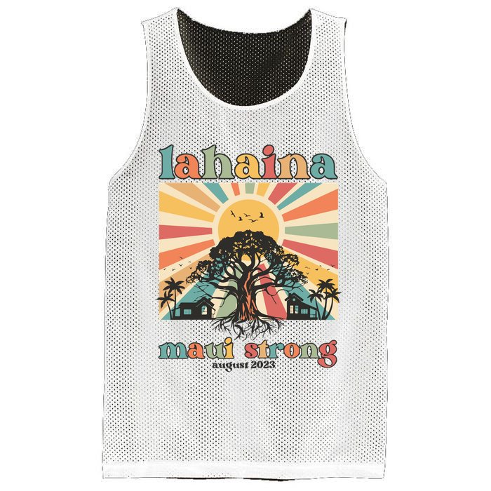 Lahaina Maui Strong Fundraiser Maui Fire Lahaina Banyan Tree Maui Mesh Reversible Basketball Jersey Tank
