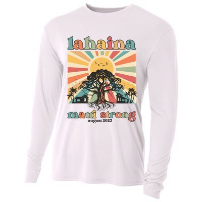 Lahaina Maui Strong Fundraiser Maui Fire Lahaina Banyan Tree Maui Cooling Performance Long Sleeve Crew