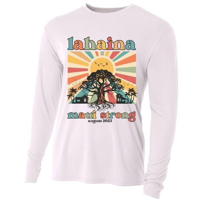 Lahaina Maui Strong Fundraiser Maui Fire Lahaina Banyan Tree Maui Cooling Performance Long Sleeve Crew