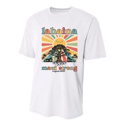 Lahaina Maui Strong Fundraiser Maui Fire Lahaina Banyan Tree Maui Youth Performance Sprint T-Shirt