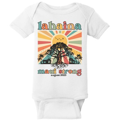 Lahaina Maui Strong Fundraiser Maui Fire Lahaina Banyan Tree Maui Baby Bodysuit