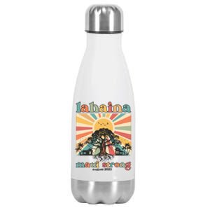 Lahaina Maui Strong Fundraiser Maui Fire Lahaina Banyan Tree Maui Stainless Steel Insulated Water Bottle