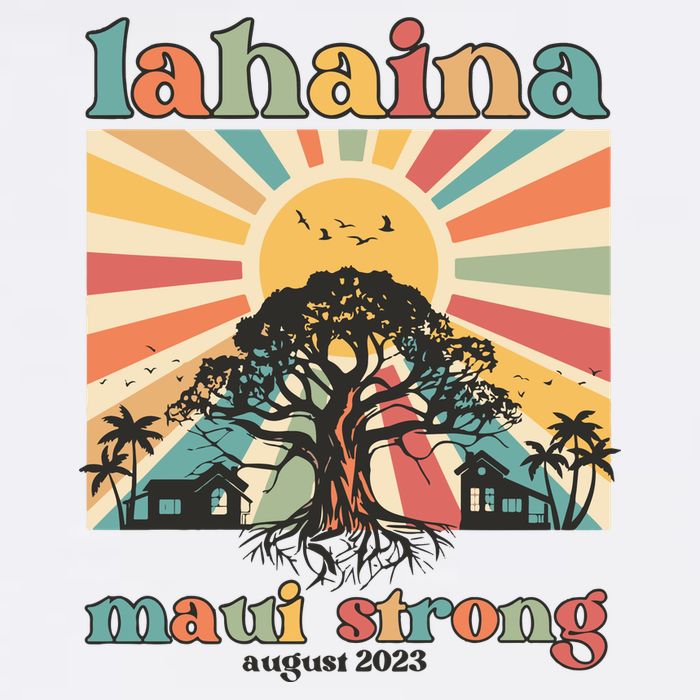 Lahaina Maui Strong Fundraiser Maui Fire Lahaina Banyan Tree Maui Kids T-Shirt