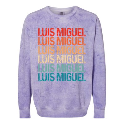 Luis Miguel Sol De Mexico Mexican Singer Retro Colorblast Crewneck Sweatshirt