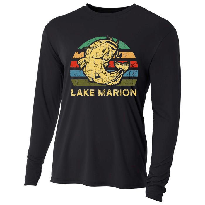 Lake Marion South Carolina Souvernir Gift Cool Catfish Cooling Performance Long Sleeve Crew