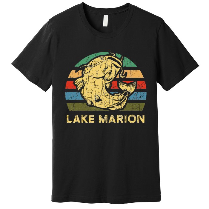 Lake Marion South Carolina Souvernir Gift Cool Catfish Premium T-Shirt