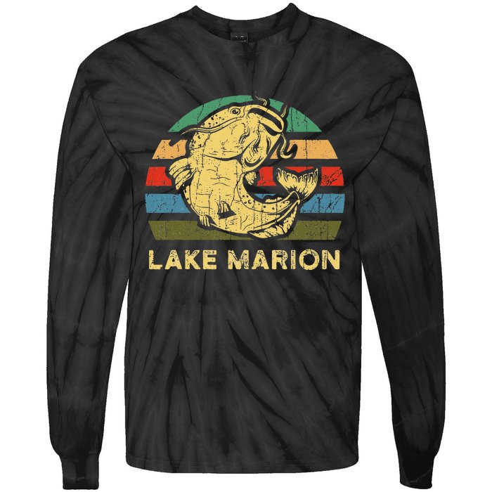 Lake Marion South Carolina Souvernir Gift Cool Catfish Tie-Dye Long Sleeve Shirt