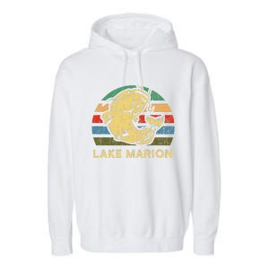 Lake Marion South Carolina Souvernir Gift Cool Catfish Garment-Dyed Fleece Hoodie