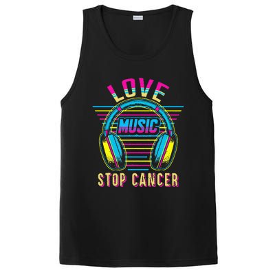 Love Music Stop Cancer Breast Cancer Awareness Mom PosiCharge Competitor Tank