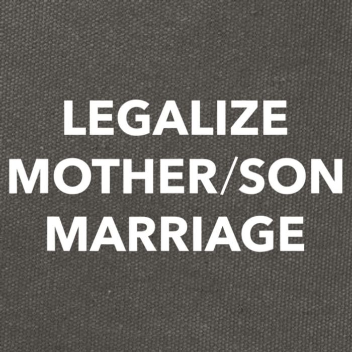 Legalize Mother Son Marriage Sarcasm Quotes Cotton Canvas Backpack