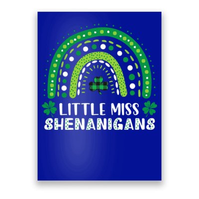 Little Miss Shenanigans Rainbow Plaid St Patrick's Day Gift Poster