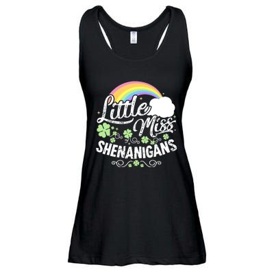 Little Miss Shenanigans St Patricks Day Ladies Essential Flowy Tank