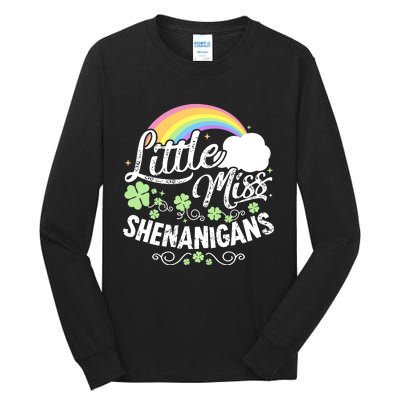 Little Miss Shenanigans St Patricks Day Tall Long Sleeve T-Shirt