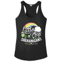 Little Miss Shenanigans St Patricks Day Ladies PosiCharge Competitor Racerback Tank