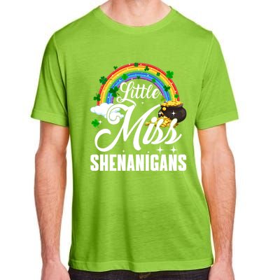 Little Miss Shenanigans Rainbow St Patricks Day Meaningful Gift Adult ChromaSoft Performance T-Shirt