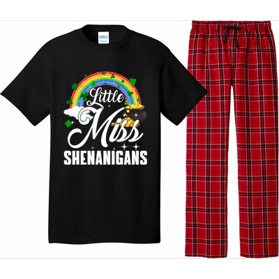 Little Miss Shenanigans Rainbow St Patricks Day Meaningful Gift Pajama Set