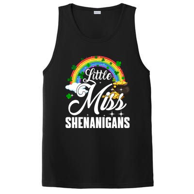 Little Miss Shenanigans Rainbow St Patricks Day Meaningful Gift PosiCharge Competitor Tank