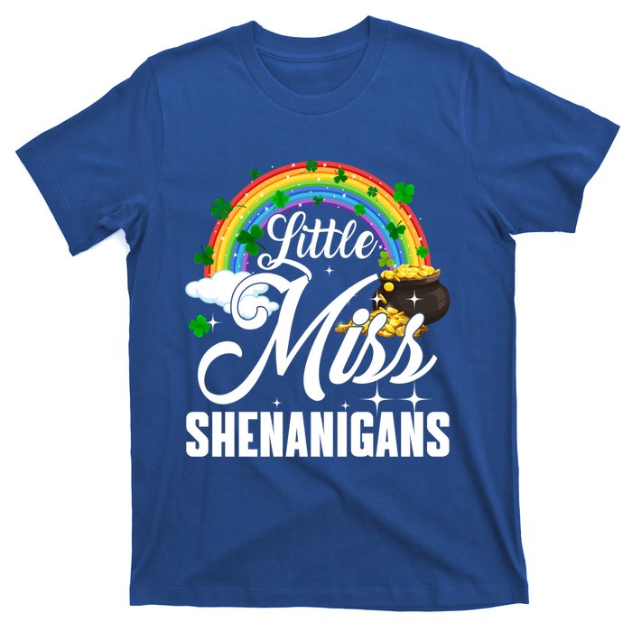 Little Miss Shenanigans Rainbow St Patricks Day Meaningful Gift T-Shirt