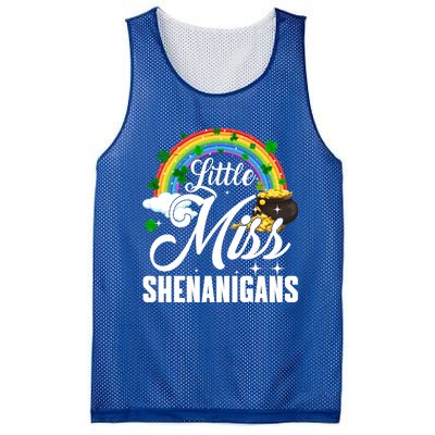 Little Miss Shenanigans Rainbow St Patricks Day Meaningful Gift Mesh Reversible Basketball Jersey Tank